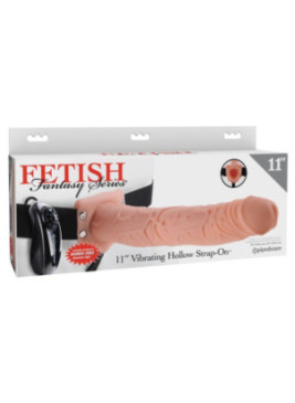 11 inch Vibrating Hollow Strap-On